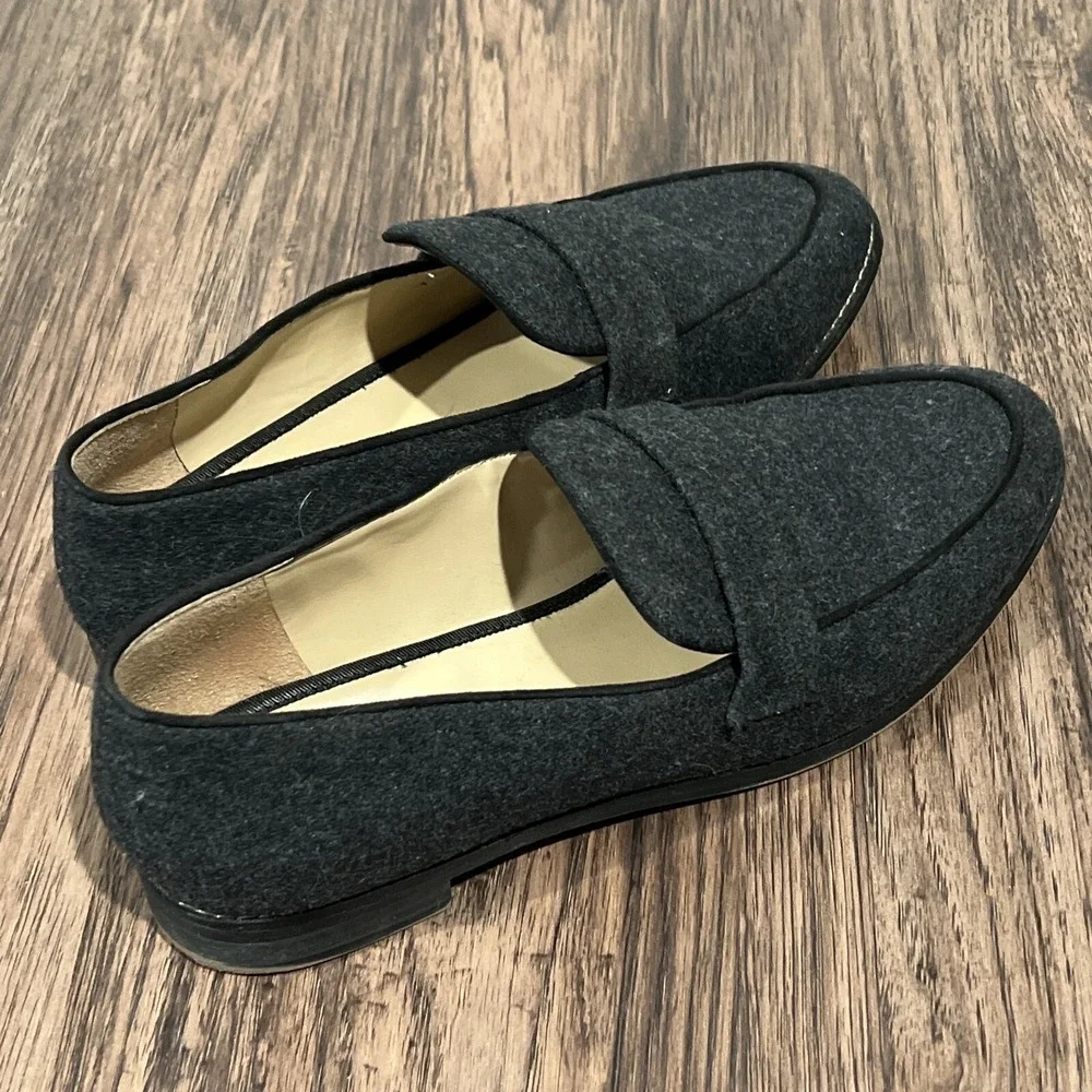 Franco Sarto Women's Hudley Nimbus Gray Flannel 9W Flats Shoes Loafers